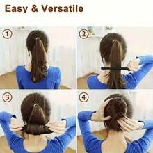 3/2/1pc Boho Style Hair Bun Creators,Lazy Hair Curler Bun Clips Magic Beauty Hair Hairstyle Foam Sponge Donut Maker Ponytail Bun Maker - Non-Woven Fabric, No Power Needed, Perfect For Daily Use,Stylish Black Foam Rolls For Women, Stylish Hair Accessory | Bohemian Style | Durable Hair Tool, Hair Styling Tools