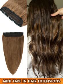 1 Peça Aplique de Cabelo Humano Remy Clipe-In 3/4 Loiro Marrom Preto 100% Cabelo Humano Brasileiro 12 Polegadas - 24 Polegadas 5 Extensões de Cabelo com Clipe Sem Costura Cabelo Natural Liso Perfeito para Extensões de Cabelo Longo, Cabelo Texturizado Natural Acessórios de Cabelo Peça de Cabelo Humano Destaques Victoria Secret Sem Necessidade de Cola