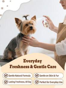 PETSIN 宠物香水（适用于狗和猫）- 2.03 液体盎司 | 5 种持久留香 | 兽医认可配方 | 甜莓、薰衣草和香草椰子