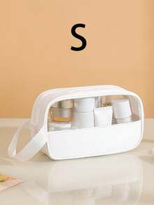 3pcs/1pc Travel Toiletry Bag, Large Capacity Makeup Bag, Waterproof Makeup Brush Organizer, Multi-Functional Cosmetic Storage Bag, Handbag, Bathroom Skincare Products Organizer, Suitable For Lipstick, Makeup Brushes, Makeup Pens, Eyeshadow, Mirror, Eyeliner, Lip Gloss, Skincare, Toothbrush, Toothbrush Cup, Soap, Shampoo, Comb, Watch, Phone, Necklace, Jewelry, Digital Products Storage