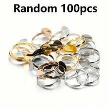 20/50/100pcs/Lot 7-10mm Adjustable Metal Blank Rings, Suitable For DIY Handmade Ring Jewelry Making Findings