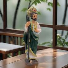 1 tượng Thánh Jude bằng nhựa, cao 15 cm, tượng trang trí nhà cửa mang tính tôn giáo, tượng màu xanh lá cây mặc trang phục truyền thống, vật trang trí bàn làm việc, quà tặng Phục Sinh hoặc trang trí phòng theo chủ đề tôn giáo, tượng trang trí nhà cửa, đồ trang trí Giáng sinh. - Nhiều màu - Xem 7