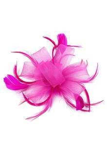 Fascinator Pillbox Hats For Women Feather Flower Church Derby Headband Clip Wedding Tea Party Hat, Mini Cap, Hair Accessories