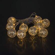 LED Mirror Ball Fairy Lights – Sparkling Decor For Valentine's Day, Christmas & Disco Parties