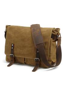Bolso de hombro estilo retro americano para hombre, bolso de mensajero casual, bolso cruzado, bolso para laptop
