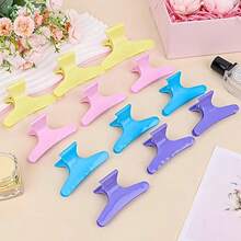 12 Stück Haarklemmen für Styling-Segmentierung, schwarze Schmetterling-Haarklammern für den Salon, zum Schneiden, Stylen, Segmentieren, Färben, Schmetterling-Haarclips, elegante Haarklammern für den Winter