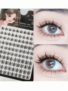 1 Stück Falsche Wimpern Trilogie Kleine Teufel Falsche Wimpern Einzelbüschel Natürliche Weizenähren Transplantation Wimpern