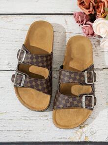 时尚舒适的女士凉鞋 - 柔软、轻便、双扣、平底一脚蹬、透气设计，适合夏季海滩度假和日常穿着