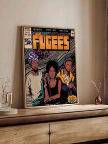 1 件嘻哈街头风格帆布艺术海报 - 无框，适合卧室、客厅、办公室装饰 | 音乐爱好者的理想礼物 - 彩色 - 查看 1