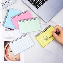 1pc/3pcs/5pcs/6pcs Piece Simple Lined Spiral Notebook, Colorful Pages, Tear-Off Binding, Random Colors, Office Supplies Diary Stationery Notebook Back To School