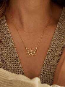 Personalisierte minimalistische elegante Mode-Katzenanhänger-Halskette mit englischem Buchstaben-Namen, Familienversion, Paarversion, 18K vergoldeter Edelstahl, Gold- und Silberfarben erhältlich, exquisiter vergoldeter Schmuck, geeignet für Paar, Freunde, Familie - individueller Text/Name - ideales Geschenk zu Weihnachten, Valentinstag, Geburtstag, Jahrestag - eleganter Schmuck für ihn und sie - Verschiedenfarbig - Übersicht 7
