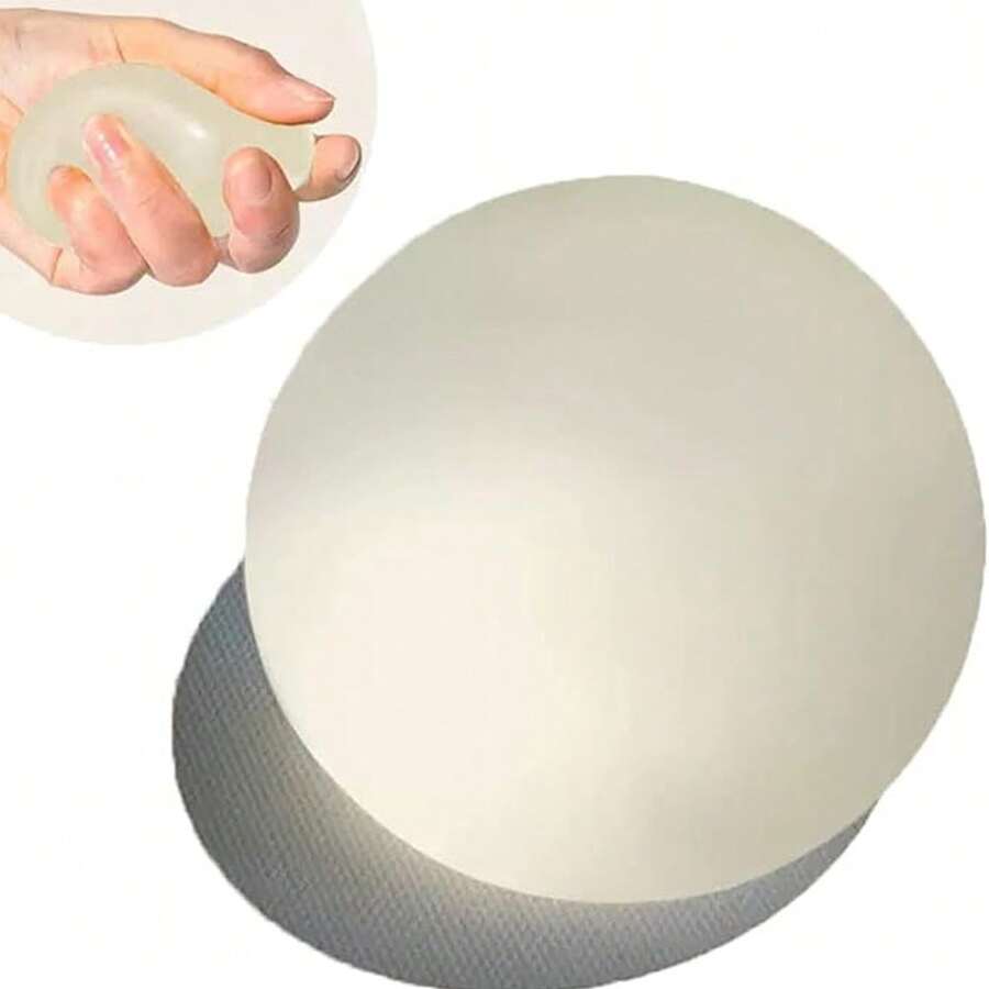 1/12 piezas Juguete de apretón, Pelota de alivio de estrés de rebote lento, Rellena con jarabe de malta transparente, Moldeable, Juguete de relajación sensorial, Pelota de ejercicio manual, Regalo para amigos