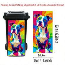 1 pieza Pegatina de cubo de basura con serie de animales divertidos, incluye pegatinas autoadhesivas de PVC con diseños de perro, jirafa, mapache y otros animales, adecuado para cubos de basura al aire libre, decoración de habitaciones, dormitorios, cocinas, paredes y decoración