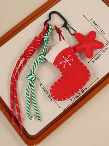 Christmas Ornament Cute Cartoon Felt Christmas Stocking Christmas Gloves Bag Pendant Creative Gift Keychain Suitable For Christmas Holiday Gifts And Daily Wear Christmas Decorations Christmas Gifts Car Accessories For Woman Christmas Decoration - Multicolor - View 9