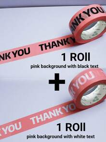 1卷120米“谢谢，爱”包装胶带，4.5厘米宽装饰胶带，适用于盒子，适合感恩节、万圣节等场合。