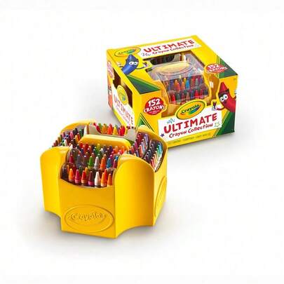 Crayola Crayon Tub (152ct) Crayon Set, Bulk Crayons For Kids, Crayon Set With Lid And Sharpener, Kids Coloring & Art Supplies, Ideal For Christmas Holiday Gifts, Ages 3, 4, 5