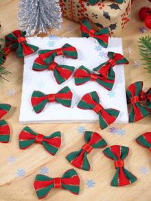 20/40 lazos rojos de Navidad, decoraciones DIY de corona de Navidad, adornos de árbol de Navidad, regalos, escena, vacaciones, habitación, hogar, oficina, decoraciones para fiestas temáticas, manualidades y suministros de costura