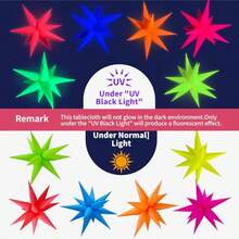 6Set 72Pcs UV Neon Glow Balloon Neon Foil Explosion Star Balloons Kit Cone Balloons Blacklight Reactive Fluorescent Balloon Glow In The Dark Party Supplies For Birthday Wedding Decoration