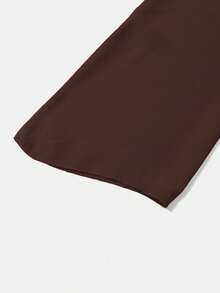 Style bohème Veste longue en mousseline de soie noire à taille resserrée, assortie à un poncho fluide - Tissu léger, non extensible, convient pour le printemps et l'automne