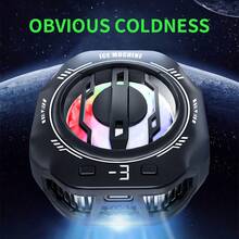 1 pieza Ventilador de enfriamiento magnético y de clip para teléfono en color negro