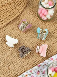 3/6 piezas Clip de leopardo de tamaño mediano aleatorio, clip de unicolor de moda y colorido, de lujo y temperamento, método de placa de clip, accesorio para el cabello tipo pinza para vestir, adecuado para uso diario de mujeres/niñas, hogar, escuela, playa, trabajo, fiesta, vacaciones, cumpleaños, Día de San Valentín, Día de la Madre, boda, festival de música, graduación, clip de pelo elegante, accesorio de invierno para el cabello