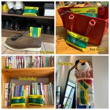 1 قطعة 200 جرام كيس جيل السيليكا القابل لإعادة الاستخدام مع مؤشر - ماص الرطوبة القابل لإعادة التنشيط بالتعرض للضوء الشمسي للسيارة/البندقية/الخزانة/القبو/الجراج، وأيضًا لأحذية/معدات الرياضة الماصة للعرق، مزيل الرطوبة للتخزين