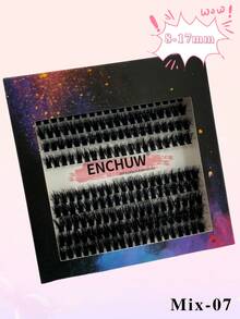 ENCHUW 200 Stücke CC Curl Flauschige Wimpernbüschel 60D 8-17mm Mix Dicke Büschel Wimpernverlängerungen Verwischte Einzelwimpern Büschel Wimpern Büschel zum Selbermachen Zuhause