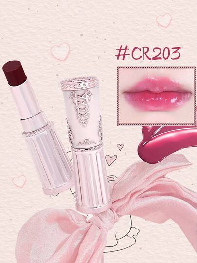 COLORROSE Moisturizing & Glossy Lipstick, Super Glossy Lipstick, Non-Stick, Smudge-Proof & Long-Lasting, Infused With Jojoba Oil And Avocado Oil, High-Pigment Lipstick, Nourishing & Smooth Formula For Autumn/Winter, Everyday Makeup