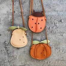 Cartoon Cute Mini Bags Girls Crossbody Bag Handbags Gift Pear Pumpkin Ladybug - Multicolor - View 2