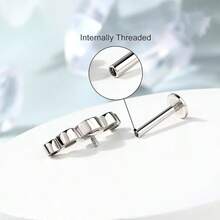 5 piezas Pendientes de acero de titanio Pendientes de cartílago 5 Pendientes de labios con gemas de CZ Pendientes de cartílago Helix Pendientes de labios Joyería de piercing de labios, regalo del Día de San Valentín, se puede usar en todas las estaciones, regalo de cumpleaños.