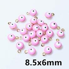 20pcs 8.5x6mm Enamel Evil Eyes Ball/Heart Charms Pendant Stainless Steel Small DIY Jewelry Making Accessories Findings - Evil Ball Charms - View 13