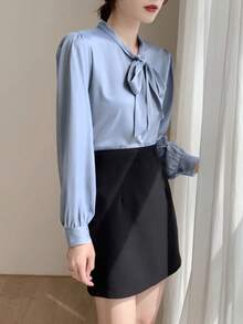 2025 New Regular Size Women's Autumn/Winter Long Sleeve Shirt - Machine Washable Collarless Button - Less Style