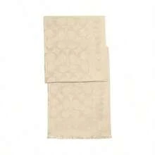 Coach Signature C Classic Women's Silk Scarf CB690-GRY Comfortable & Warm Scarf Shawl Suitable For Autumn Casual Daily Women Accessories Perfect Gift For Mom Girlfriend