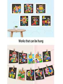 1 Set DIY Manualidades Creativas de Arte Mágico de Dibujos Animados, Incluye de Colores Múltiples y 12/24 Tableros de Pintura, Temas de Vehículos y Animales, Regalo Ideal para Cumpleaños o Fiesta