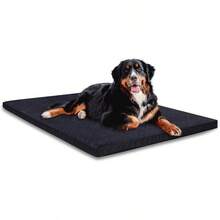 GYJ    Indestructible Dog Beds Enhanced Quilted Chew Proof Dog Crate Pad For Aggressive Chewer Washable Cover Dogs Mat For Crate NonSkid Kennel Pad Durable Pet Bed For Puppy Black 23x18150 - 黑色 - 查看 1