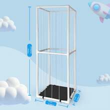 Stuffed Animal Storage Zoo Stuffed Animal Holder Space Save Vertical Stuffed Animals Storage PVC With Elastic Band And Net For Playroom Bedroom Nursery (White)