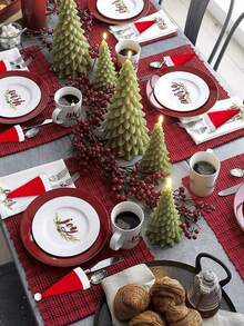 10/20 pièces Chapeaux de Noël mini gris/rouges, set de couteau et fourchette de chapeau de Noël, décoration de table de fête, décoration de centre de table à dîner