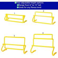 Set Of 5 Adjustable Speed Training Hurdles For Athletic Performance Enhancement In Track And Field Fitn And Sports Conditioning With Customizable Height And Distance Settings For Impd Agility Coordination And Speed Development