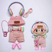 15.01-16.99厘米可爱卡通娃娃圣诞服装，适用于毛绒玩具，适合作为互动礼物、节日礼物、送给女儿的生日/周年纪念礼物、娃娃玩耍和展示配件、可更换服装套装、返校礼物、夏季系列、生日/节日礼物（不含娃娃）