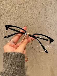 "Master"Series,  Blue Light Blocking Glasses Vintage Half Frame UV Clear Lens Anti Eyestrain Computer Gaming Glasses For Women Men.Glasses Frame,Blue Light Glasses For Woman Men Safety Glasses Blue Light Blocking Glasses  Protection Computer Gaming Glasses   Women Cute Light Weight Red Frame Oversized Non Prescription Small Face Square Cat Eye  Reduce Eye Fatigue On Computers, TVs, Phones, And Games, Suitable For Computer Lense Screen Protector Plain Glasses   Clear Lens Glasses Blue Light   Light Blocking Glasses Blue Light Glasses Light Glasses For For Women Men  Light Glasses For    Glasses For Women  99 Blue Light  Glasses For Woman  Blue Light  Glasses Women/Men, Fashion Round  Frame UV Ray Filter Computer Gaming Glasses Computer Glasses - Anti Eyestrain & UV Glare Protection Anti Glare - 銀色 - 查看 8