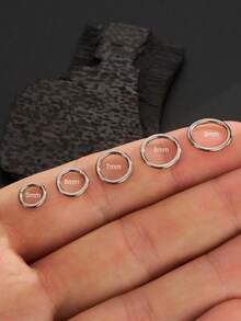 1 pieza Aro con bisagra de titanio grado implante 16G/18G/20G - Aro para cartílago, piercing de nariz, aro de septum, clicker sin costura, pendiente de aro pequeño (5-12mm)