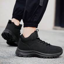 Non Slip Work Boots For Men Slip Resistant Shoes Waterproof Food Service Chef Kitchen Restaurant Working Boots Casual Leather Ankle Boot Outdoor Walking Booties