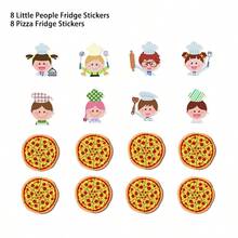 hoojojo 16 Peças/Conjunto Adesivos Magnéticos Recursos Didáticos, Ímãs de Geladeira em Formato de Pizza Fofos, Papelaria Criativa, Ferramentas de Ensino para Professores, Adereços para Jogos em Grupo, Recursos Didáticos Interativos e Divertidos, Decorações de Festa, Suprimentos Educacionais Montessori, Presentes de Feriados e Aniversários, Adequado para Jogos Familiares, Interação em Sala de Aula e Reuniões Multiplayer