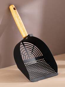 1pc Stainless Steel Cat Litter Scoop, Large Size Litter Box Scooper For Clumping Litter