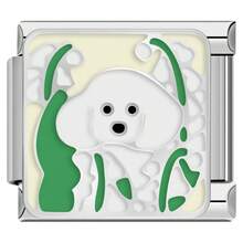 1pc Fashionable & Cute Italian Modular Cartoon Pet Modular Bracelet Components, Freely Disassemble And Assemble DIY Couple Bracelet With Kitten Or Puppy, Personalized Design