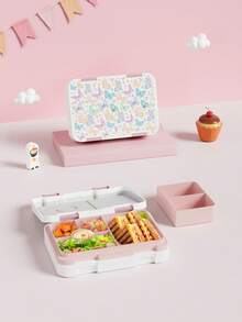 Meoky Hộp đựng cơm Bento – Hộp đựng cơm chống rò rỉ 5 ngăn, Hộp đựng đồ ăn nhẹ chuẩn bị bữa ăn có thể tái sử dụng, Hộp đựng cơm trưa kiểm soát khẩu phần cho trẻ em và người lớn, đựng thức ăn cho trường học, văn phòng, du lịch và dã ngoại (Hình con bướm trắng) - trắng - Xem 2