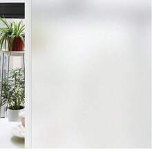 1 Roll White Frosted Window Film, Privacy Frosted Glass Window Film, Static Cling No Glue Glass Film, UV Blocking Sun Shading Heat Insulation Window Sticker, Suitable For Home, Bathroom, Day & Night Use - Multicolor - View 2