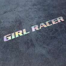 GIRL RACER Female Driver Creative Text Car Sticker Electric Vehicle Motorcycle Rear Window Colorful Laser Sticker - one-size - View 10
