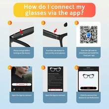 SIMSONLAB 2025 New AI Smart Photo Glasses, Unisex, Support ChatGPT Model, Real-Time Shooting, Real-Time Translation, Anti-Shake Shooting, WiFi Transfer, AI Voice Assistant, Built-In Camera, Call Answering, Music Control, High-Fidelity Music Playback, AI Smart Search, Precise Touch Control, Magnetic Charging, Anti-Glare, Smart Control, Support WiFi And Bluetooth Connection, Birthday Gift - Multicolor - View 10