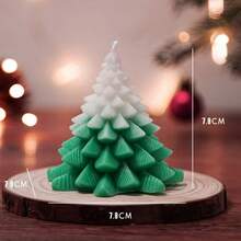 1pc, Handmade Christmas Tree Shaped Scented Candles, Slight Color Difference, Suitable For Home Decor, Restaurant, Birthday, Party, Bathroom Aromatherapy Christmas Decorations Room Decor, Christmas Gifts